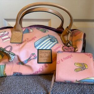 Dooney & Bourke Pink Travel Bag with Tan Accents